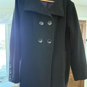 Steve Madden Classic Black Pea Coat